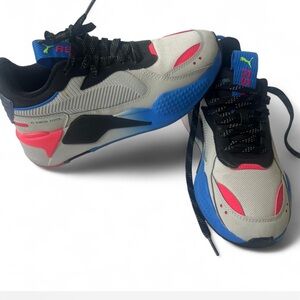 Puma RS-X3 Sneakers Unisex size 7 Gray, Pink, and Blue Accents Atlantic sneakers